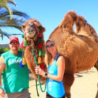 Riding camels on the Pacific Ocean