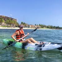 Kayaking off the coast of Cancun