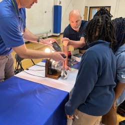Lee Eakes and Jonathan Sergeant (Customer Relations) at South Greenville Science Day
