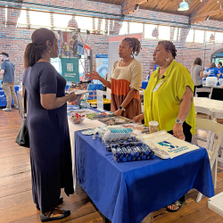 Cort Bazemore (HR) and Shirley Peele (Gas) at the Job Resources Fair in the Washington Civic Center.