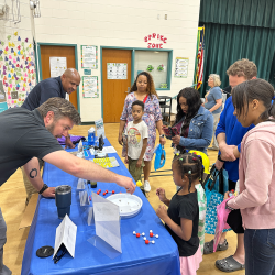 Julius Patrick and Chad Flannagan at STEM Night at Lakeforest Elementary
