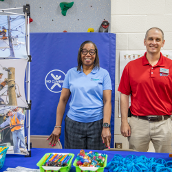 Teresa Sutton and Dillon Wade at Ayden Elementary Career Fair