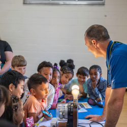 Jonathan Sergeant at Pactolus Elementary Career Fair