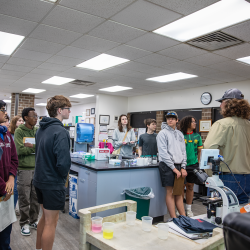 Grow Local students take a tour of the Wastewater Treatment Plant lab