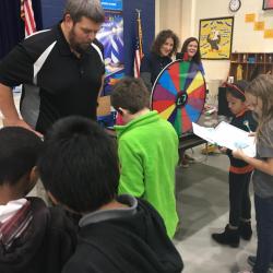 Dail Booth, Stormi Amendt, and Brooke Norton at Stokes Elementary