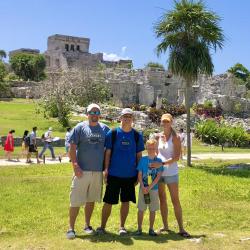A visit to Tulum with her son and nephew