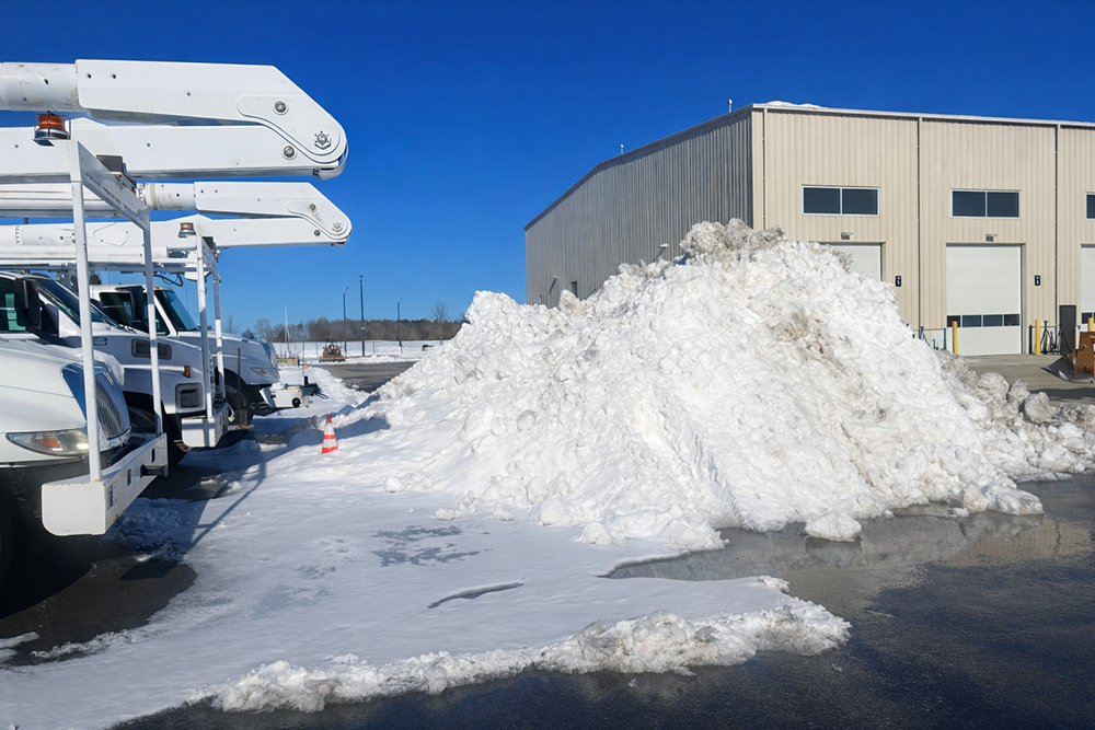 Large pile of snow