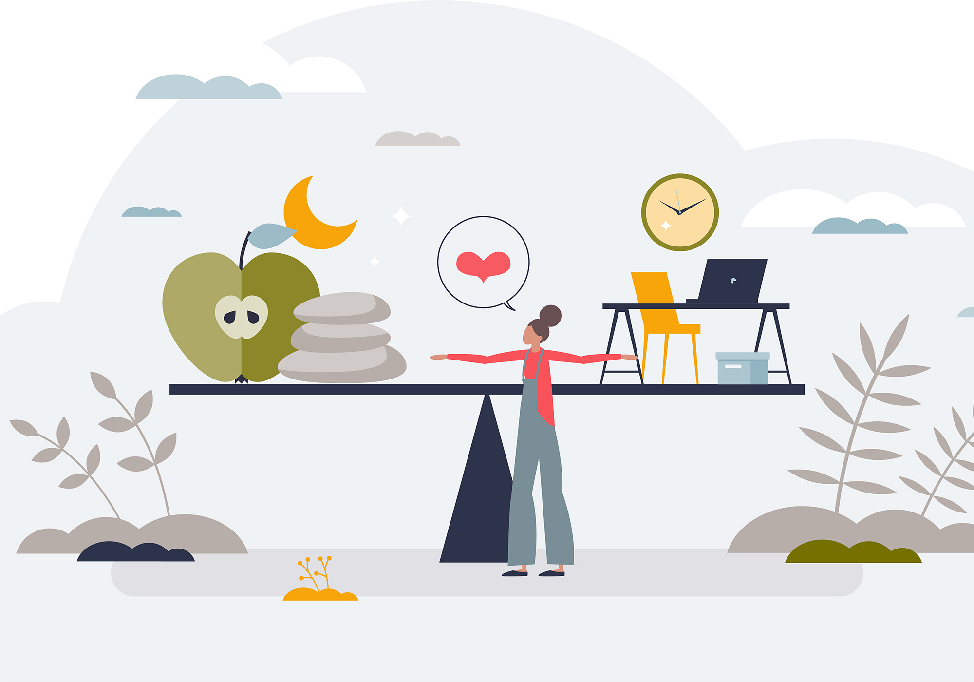 A woman balancing work and personal life