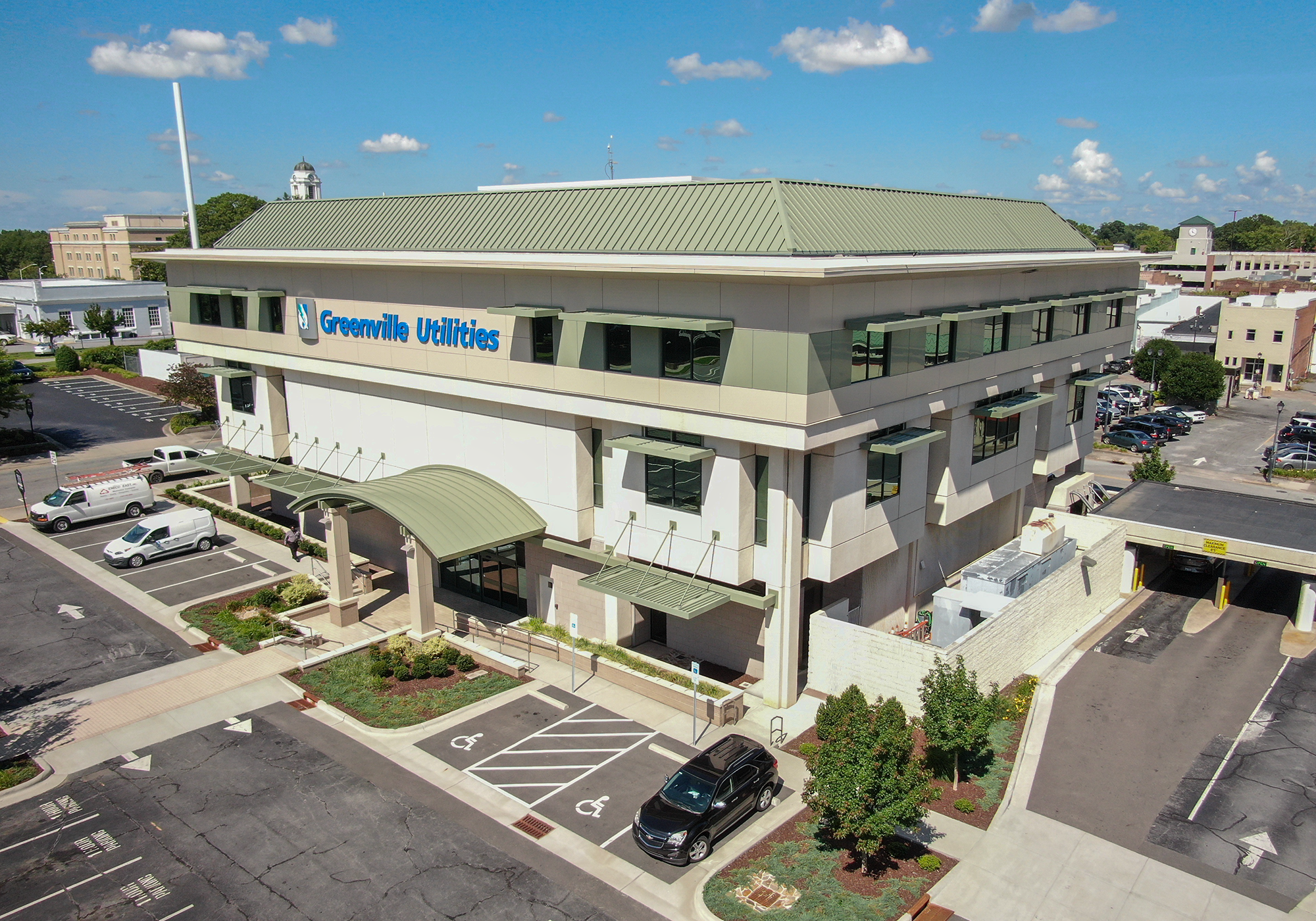 Aerial shot of the Main Office