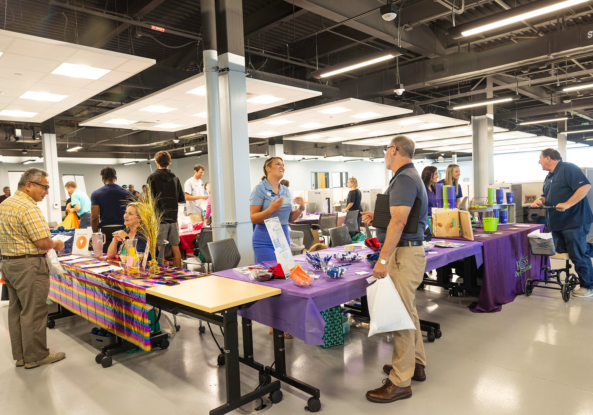 Employees participating in Wellness Fair